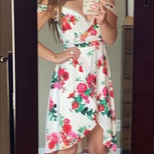 Floral wrap around dress